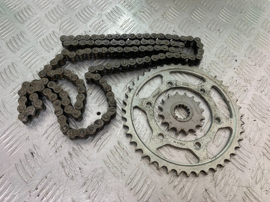YAMAHA FZS1000 FAZER CHAIN AND SPROCKETS (USED)  YEAR 2001-05 (CMB1275)