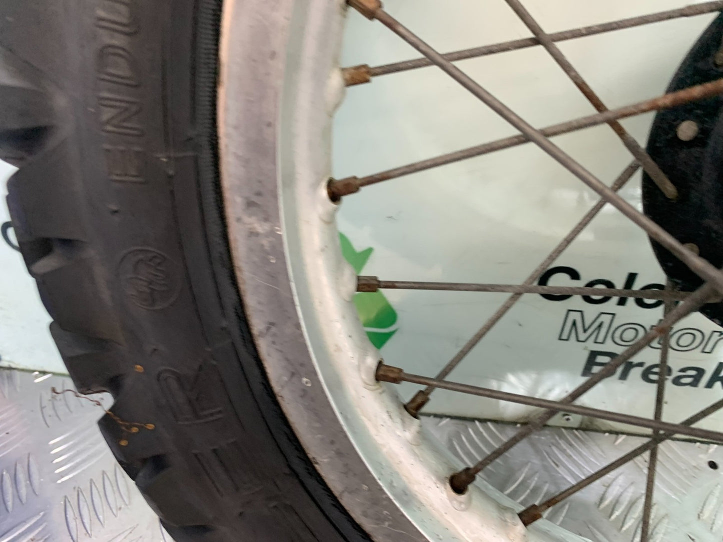 KAWASAKI KLR250 KLR 250 REAR WHEEL   YEAR 1984-2001 (CMB1225)