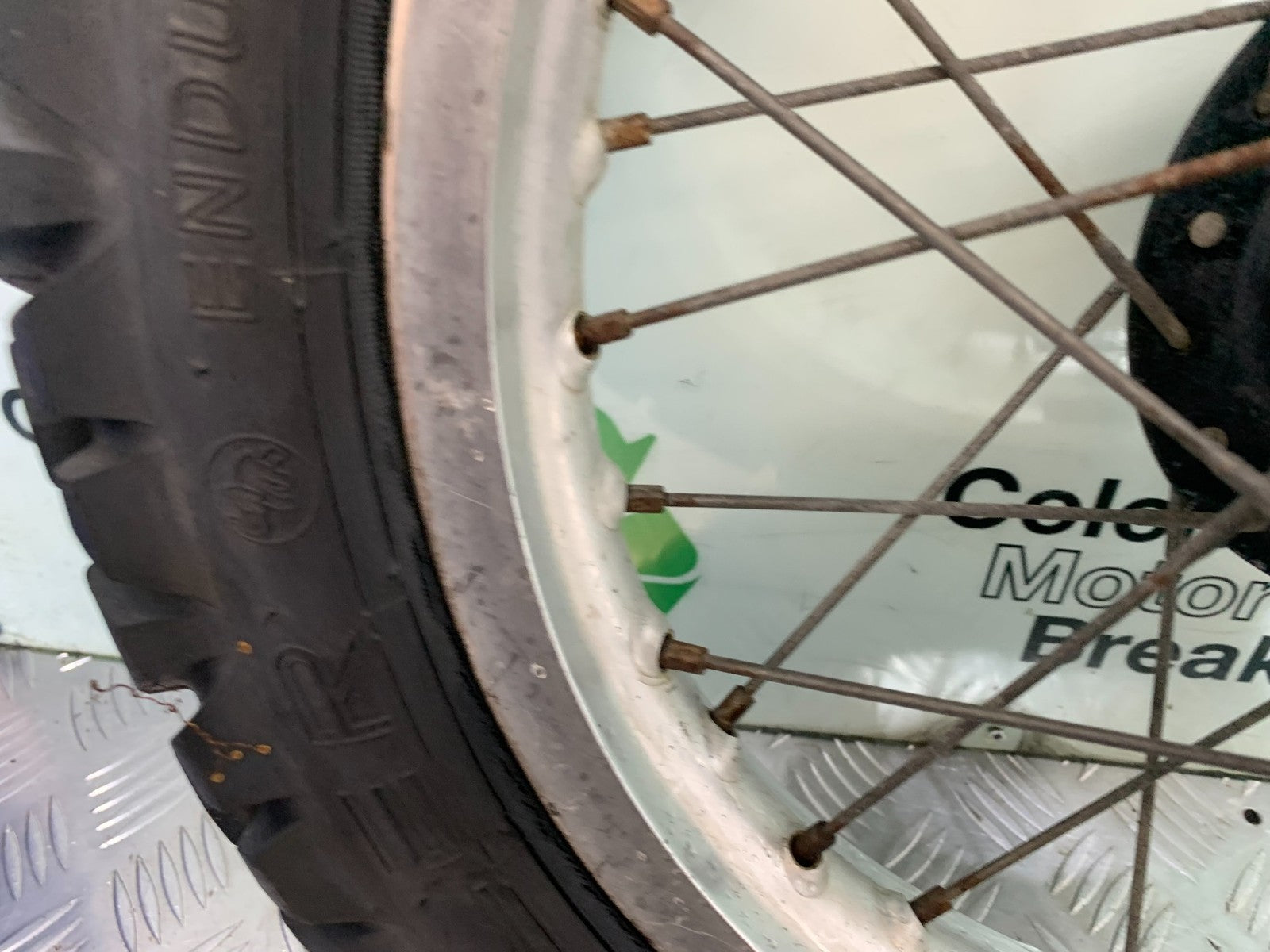 KAWASAKI KLR250 KLR 250 REAR WHEEL   YEAR 1984-2001 (CMB1225)