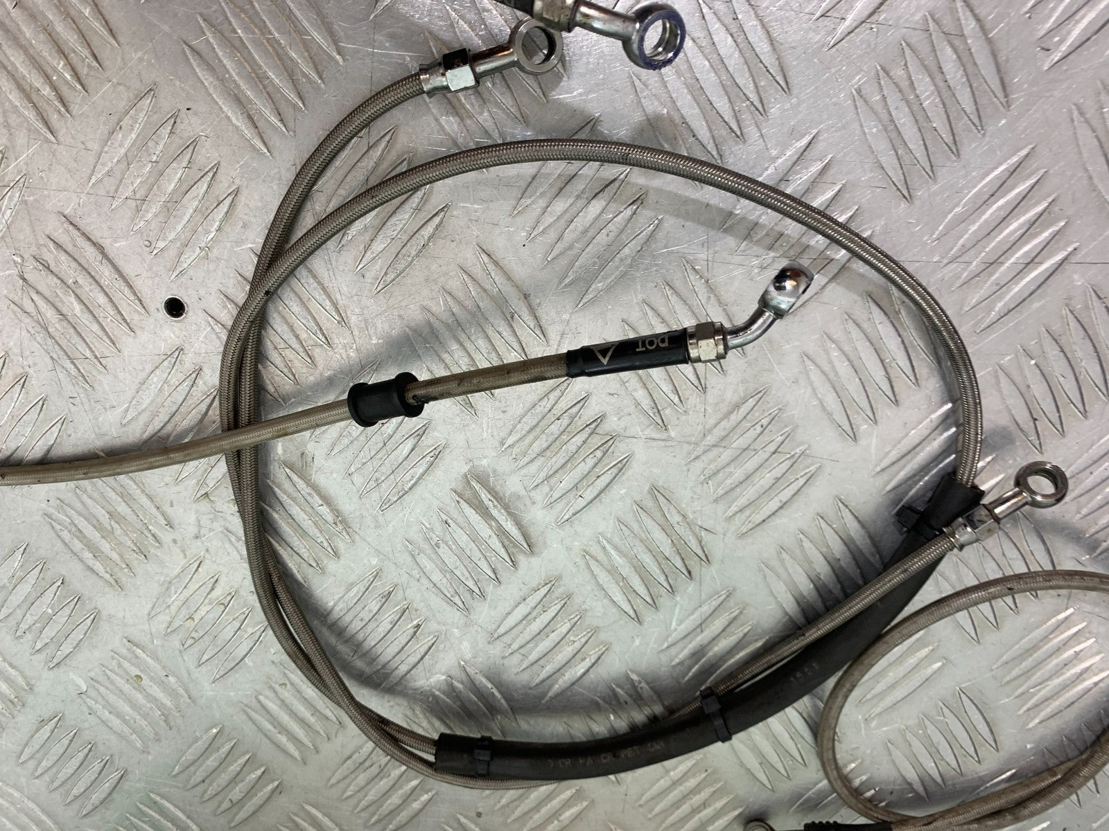 KAWASAKI ZZR1100 D BRAIDED LINE SET YEAR 1993-2001 (CMB1189)