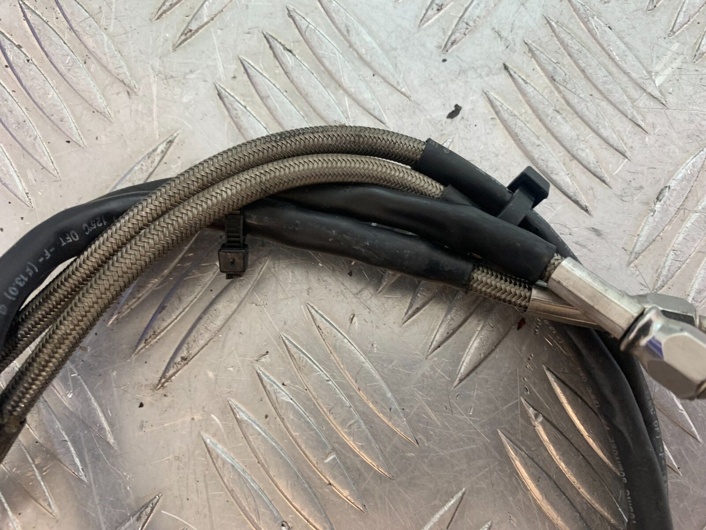 KAWASAKI ZX6R ZX6 J BRAIDED FRONT BRAKE LINES   YEAR 2000 (CMB1129)