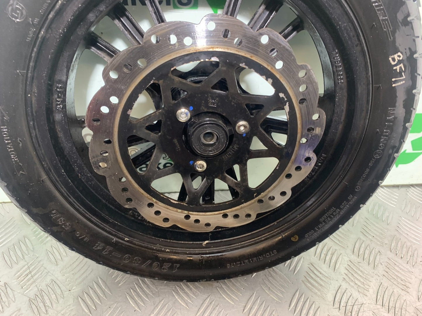 NECO ALEXONE 125 FRONT WHEEL  YEAR 2016-2022  (CMB1273)
