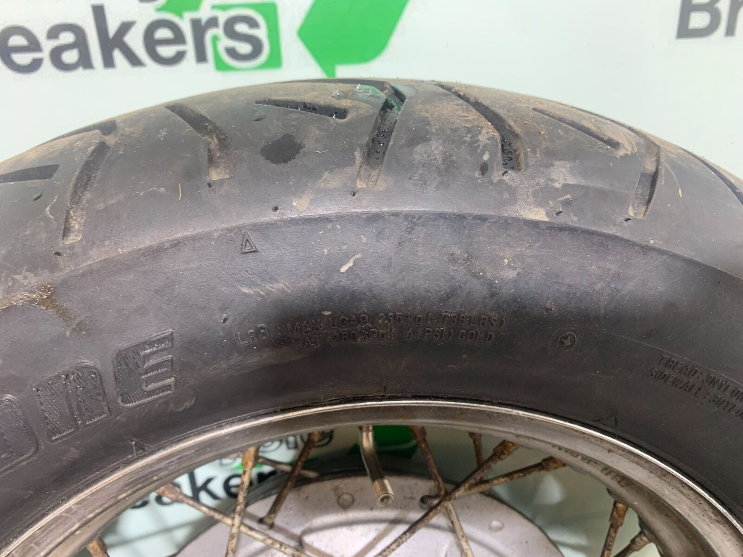 YAMAHA XV535 XV 535 VIRAGO REAR WHEEL (GOOD TYRE)  YEAR 1994-02 (CMB1044)