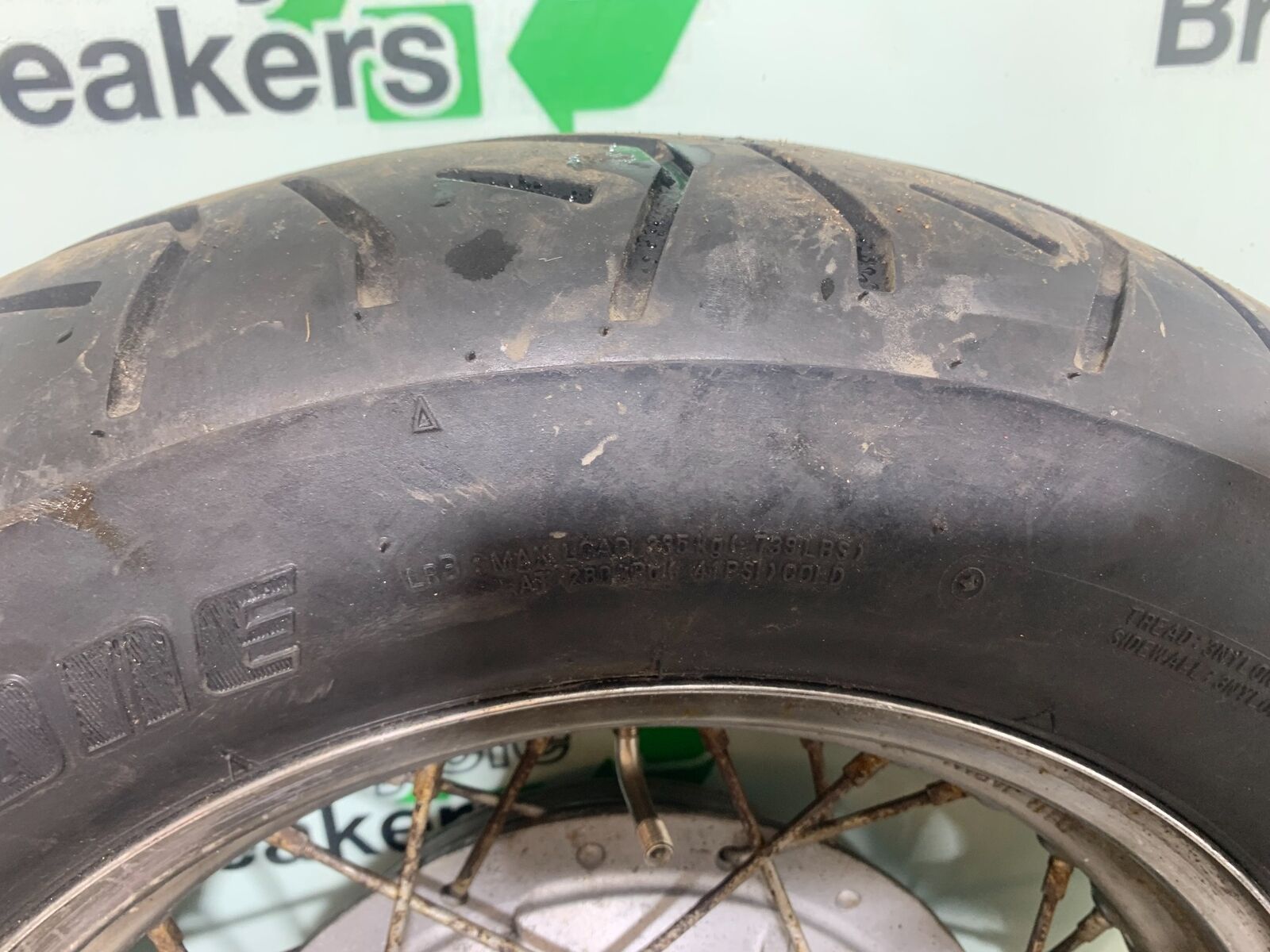 YAMAHA XV535 XV 535 VIRAGO REAR WHEEL (GOOD TYRE)  YEAR 1994-02 (CMB1044)