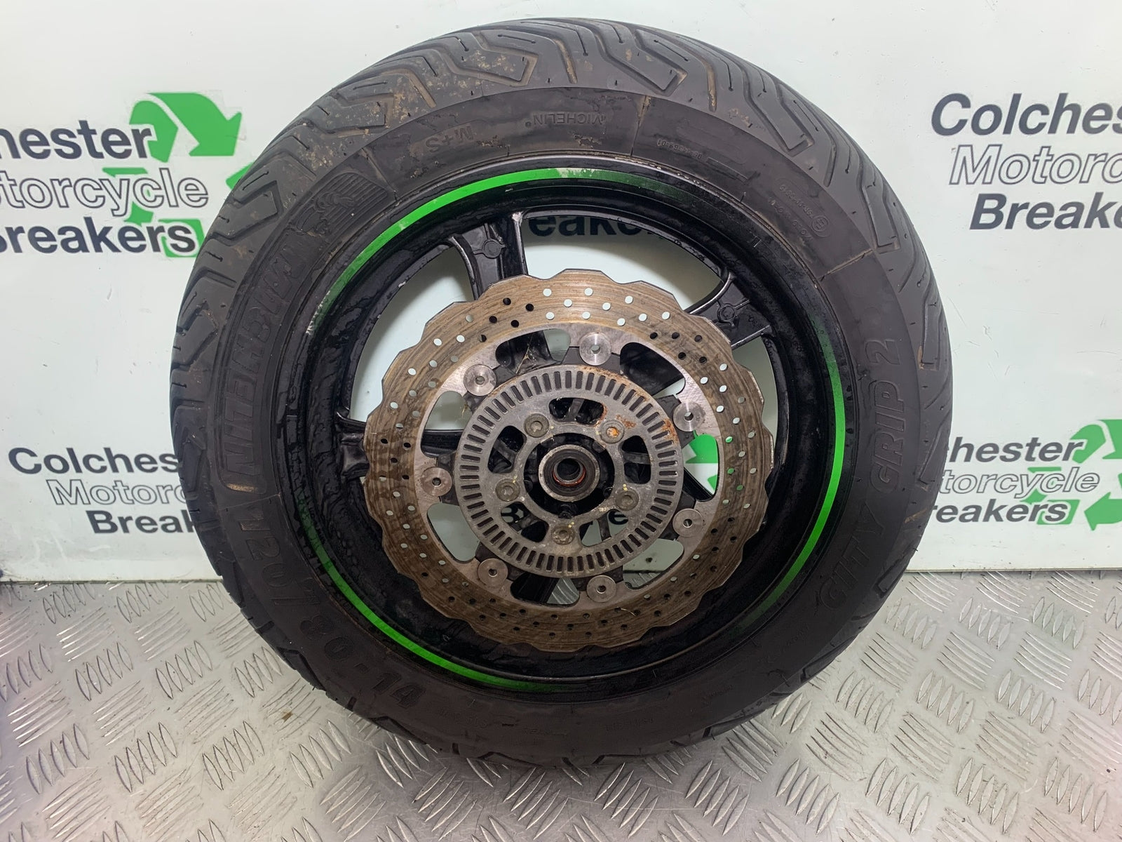 KAWASAKI J125 J125 FRONT WHEEL AND DISC (GOOD TYRE) YEAR 2016-2020 (CMB1158)
