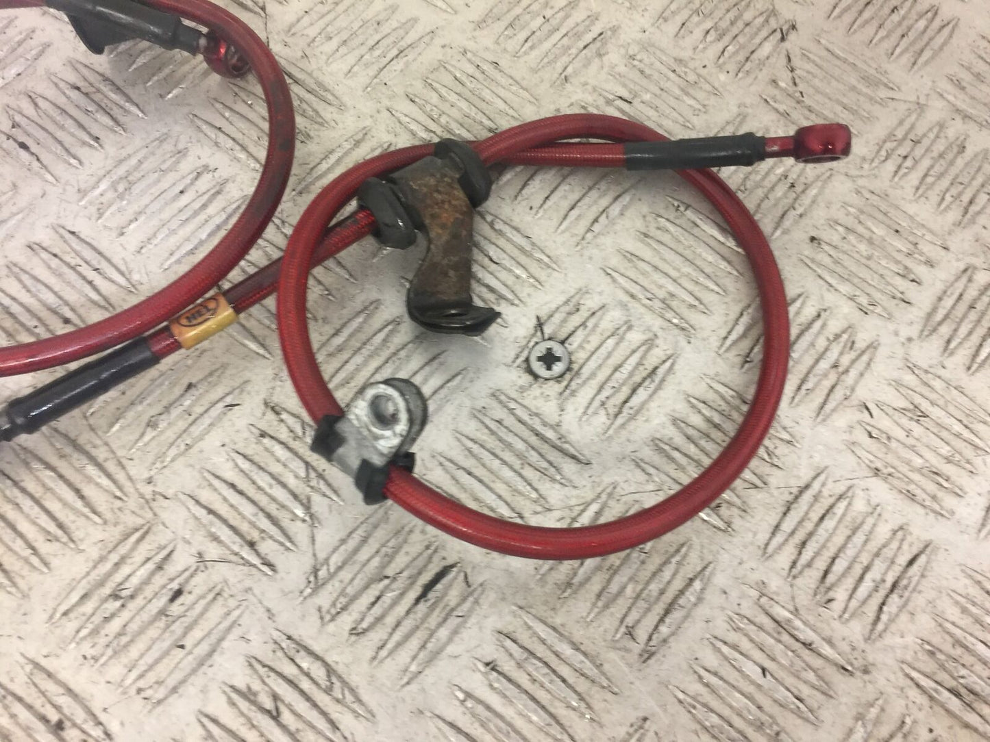 HONDA CBR900 FIREBLADE FRONT AND REAR BRAIDED LINES  YEAR 1998 - 99 (STOCK 621)