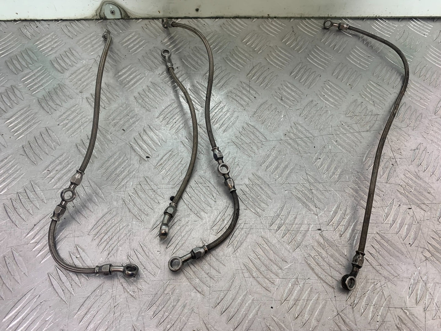 KAWASAKI GPZ600 GPZ 600 BRAIDED BRAKE LINES  YEAR 1988-90 (CMB1258)
