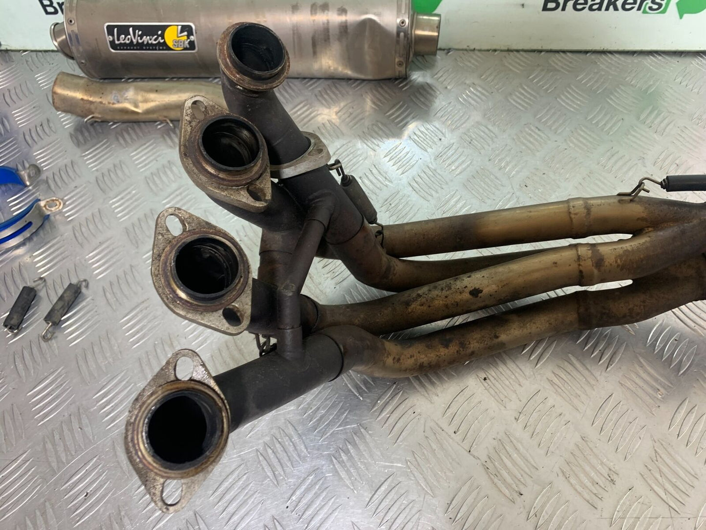 KAWASAKI ZX6R ZX6 J LEO VINCI HI LEVEL EXHAUST (DAMAGED) YEAR 2000 (CMB1129)