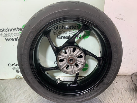 TRIUMPH TRIDENT 660 REAR WHEEL (GOOD TYRE)   YEAR 2021-2024 (CMB1295)