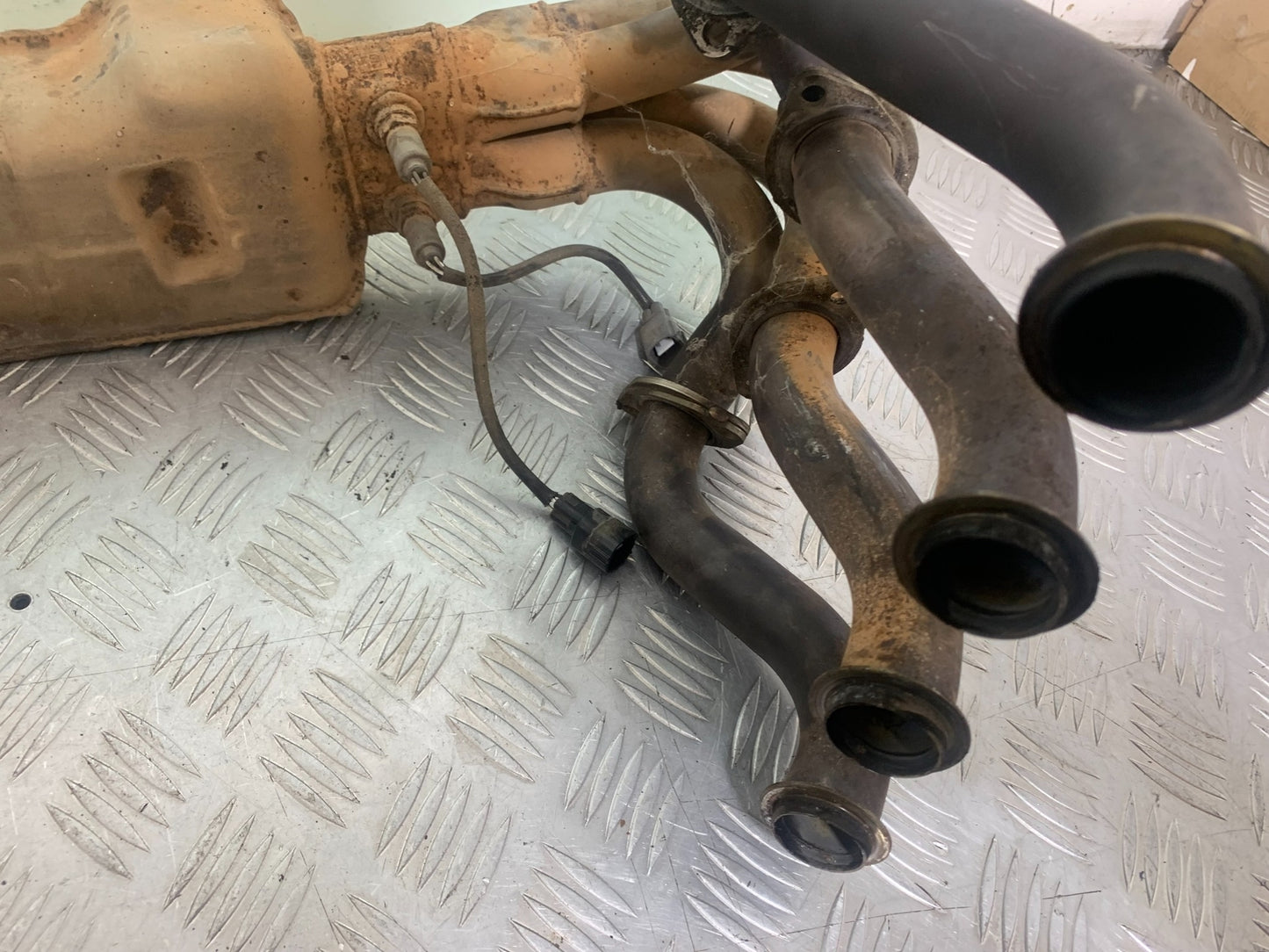 KAWASAKI ZX6R ZX6 R P7F P8F EXHAUST DOWNPIPES AND LINK PIPE  2007-08 (CMB1165)