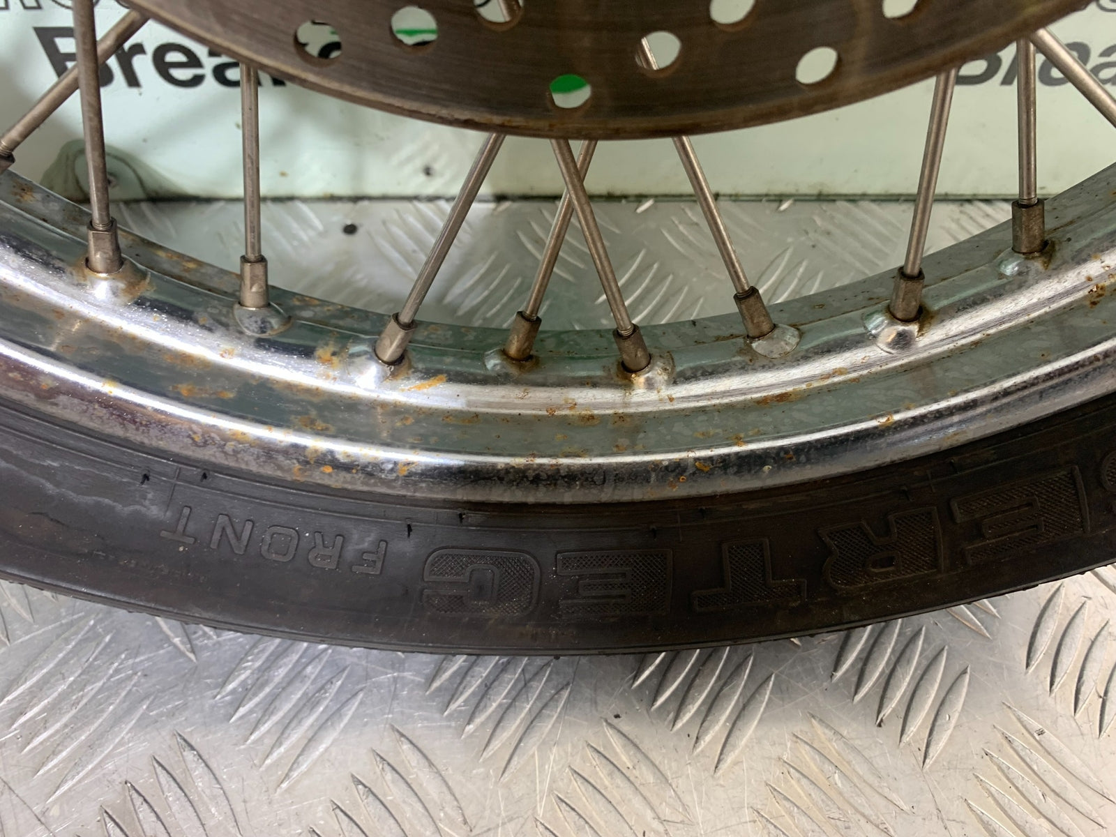 ROYAL ENFIELD BULLET 500 EFI FRONT WHEEL AND DISC  YEAR 2016 (CMB1153)