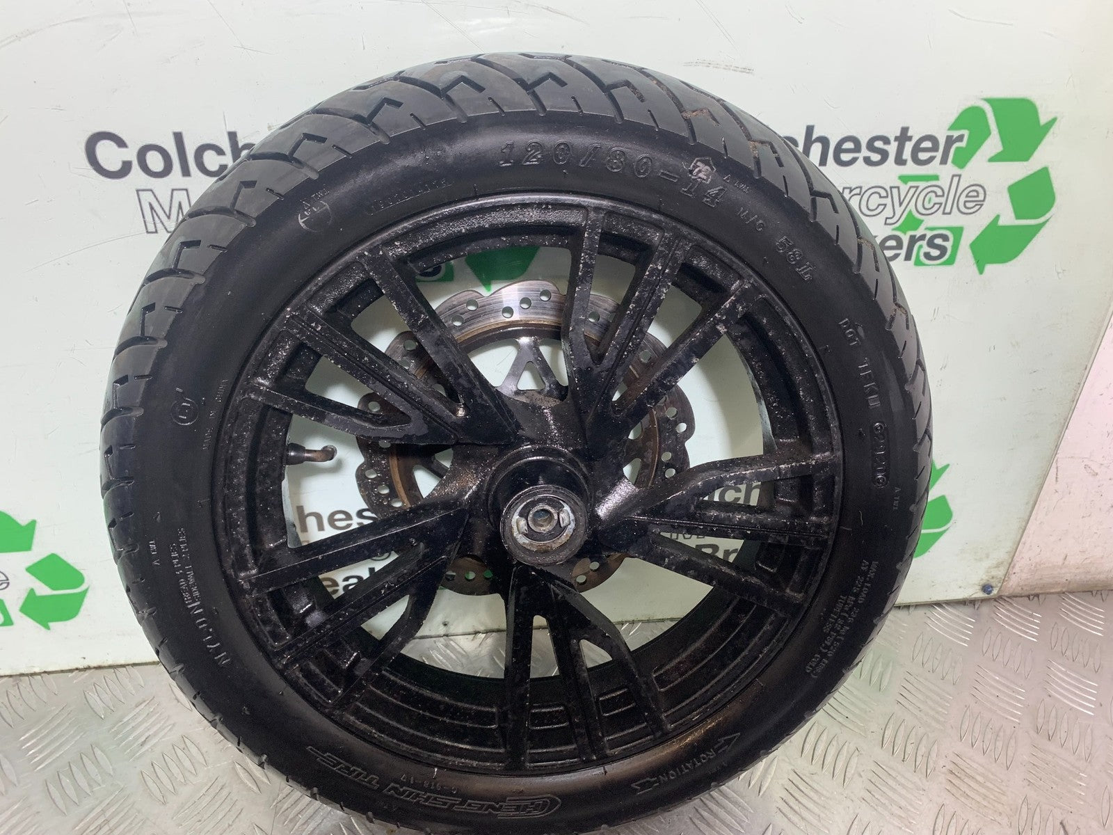 NECO ALEXONE 125 FRONT WHEEL  YEAR 2016-2022  (CMB1273)