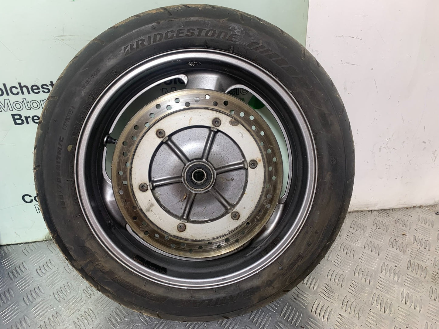 HONDA ST1100 PAN EUROPEAN REAR WHEEL (TYRE WILL PASS MOT) 1993-2001 (CMB1195)