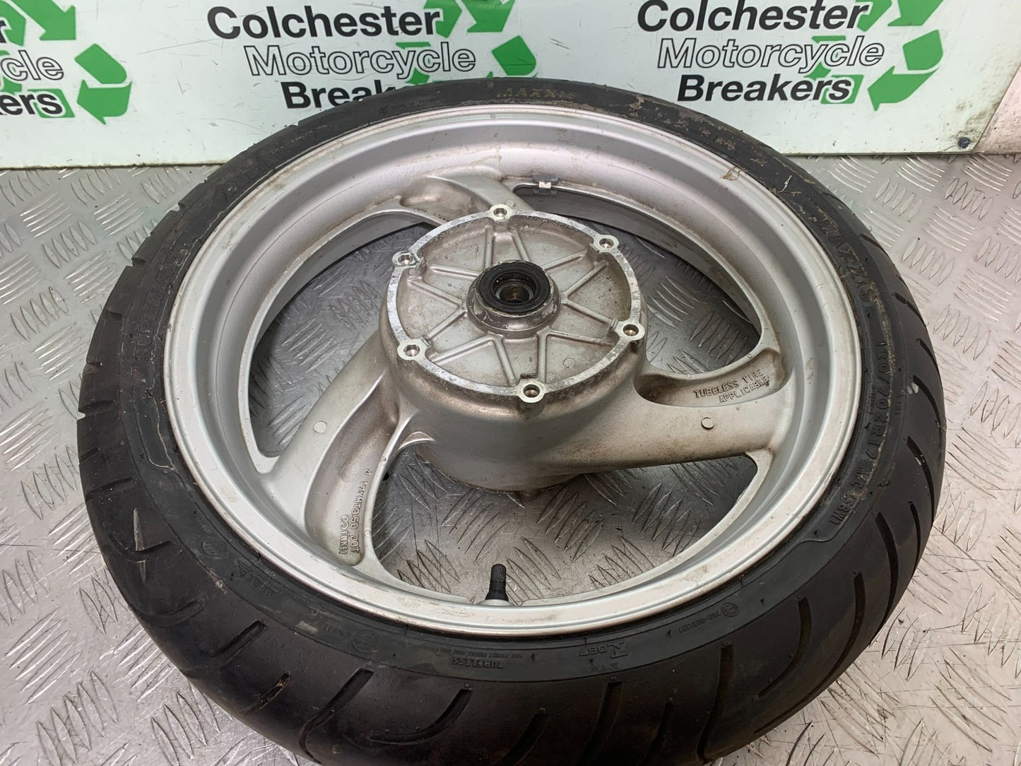 HONDA NT650 V DEAUVILLE FRONT WHEEL (GOOD TYRE)  YEAR 1998-01(CMB1320)