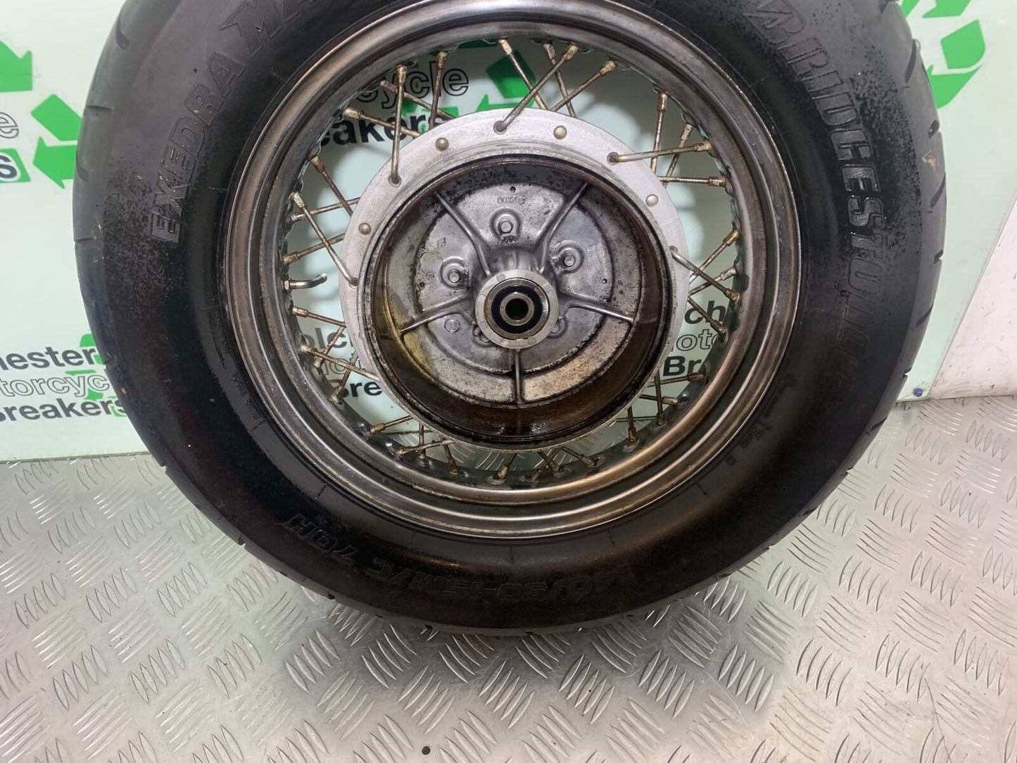 YAMAHA XV535 XV 535 VIRAGO REAR WHEEL (GOOD TYRE)  YEAR 1994-02 (CMB1044)