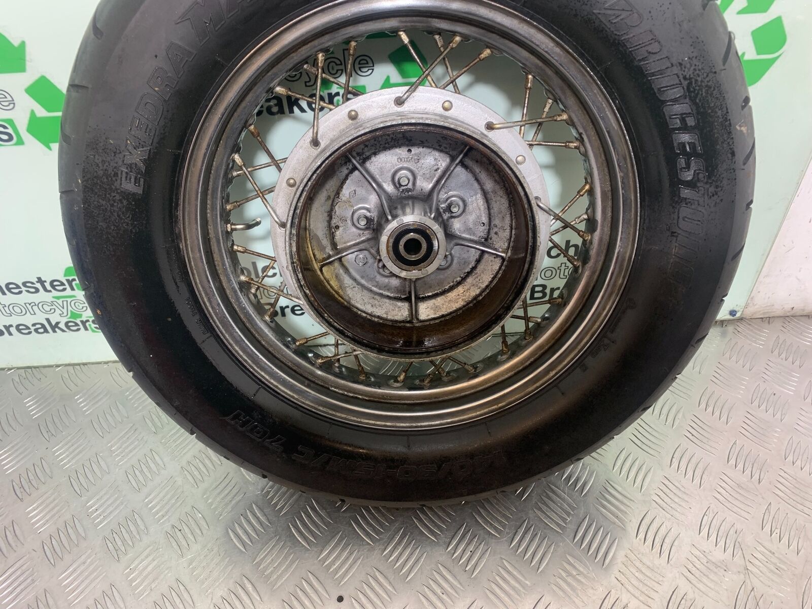 YAMAHA XV535 XV 535 VIRAGO REAR WHEEL (GOOD TYRE)  YEAR 1994-02 (CMB1044)