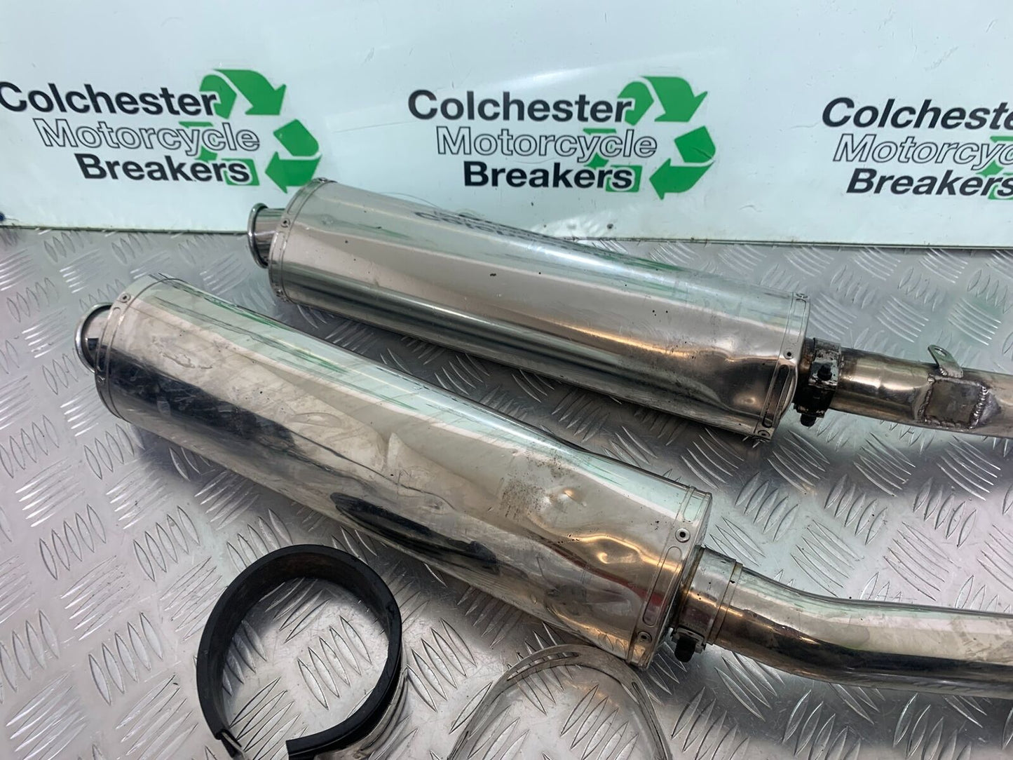 KAWASAKI ZZR1200 ZZR 1200 SILENCERS (DAMAGED)  YEAR 2002-05 (STOCK 993)