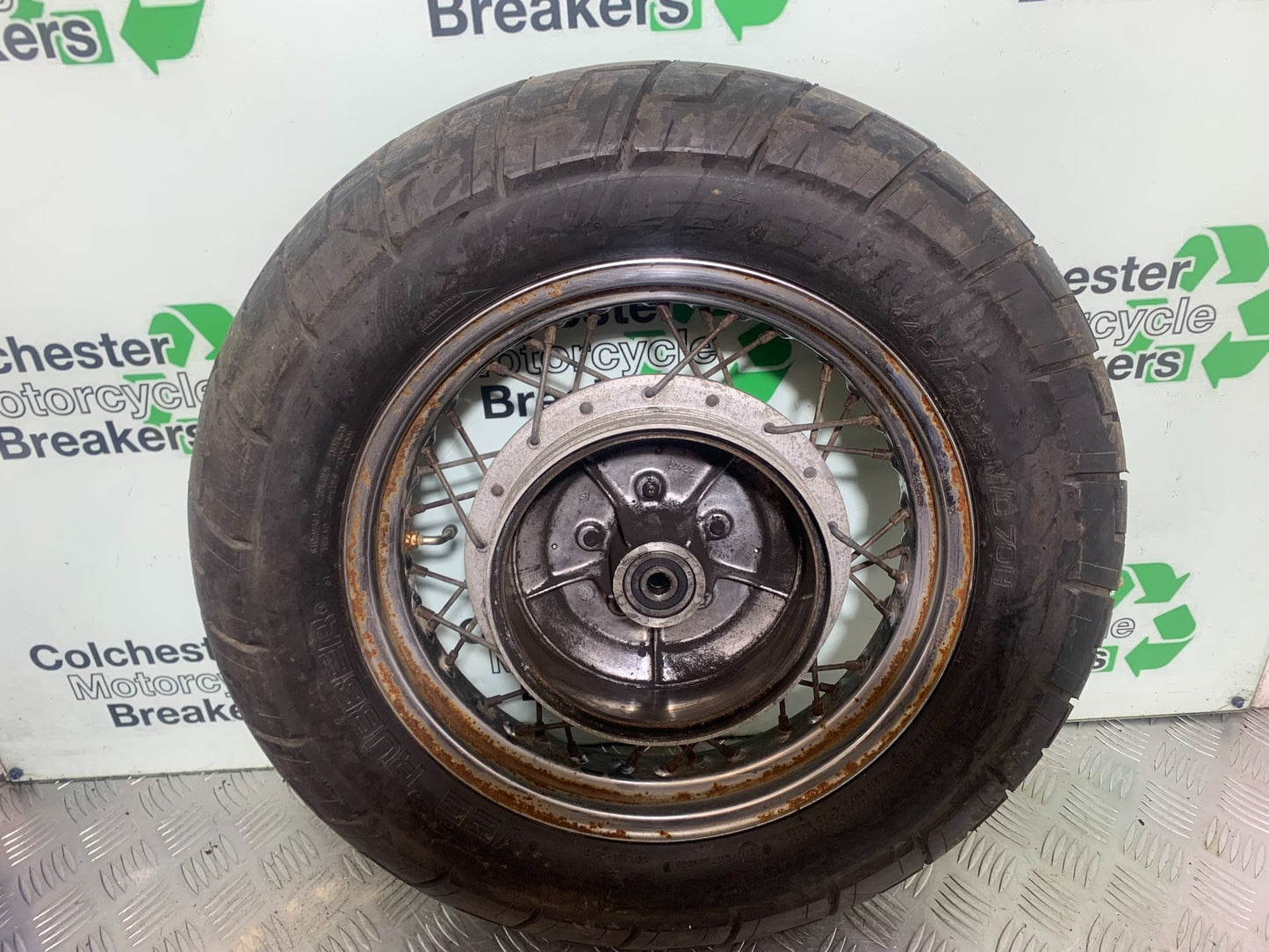 YAMAHA XV535 XV 535 VIRAGO REAR WHEEL (GOOD TYRE)   YEAR 1994-02 (CMB1162)