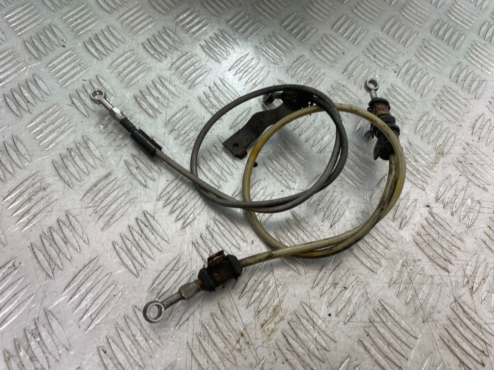 HONDA NTV 600 REVERE BRAIDED BRAKE LINES  YEAR 1988-1996  (CMB1281)