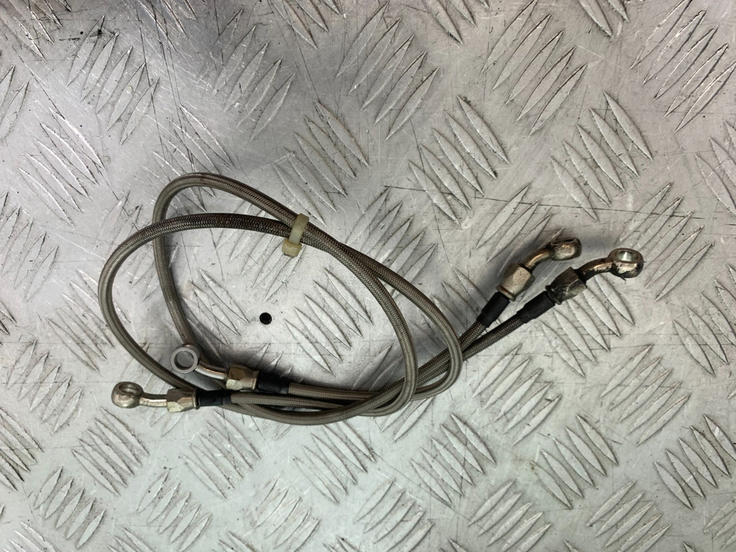 KAWASAKI ZX9R ZX9 R BRAIDED FRONT BRAKE LINES  YEAR 1998-1999 (CMB1329)