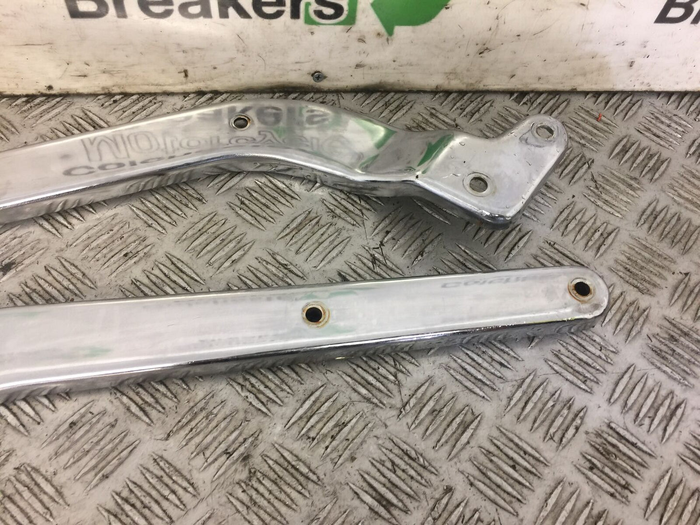 AJS DD350 E-6 LEFT AND RIGHT CHROME FRAME COVERS  YEAR 2012  STOCK 580