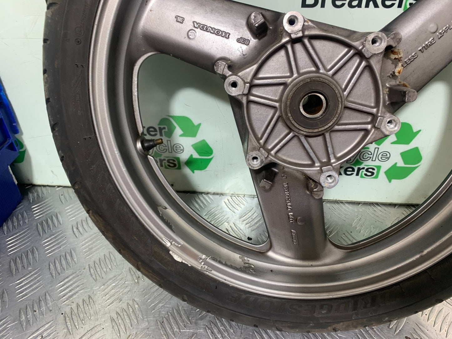 HONDA ST1100 PAN EUROPEAN FRONT WHEEL (TYRE WILL PAS MOT) 1993-2001 (CMB1195)