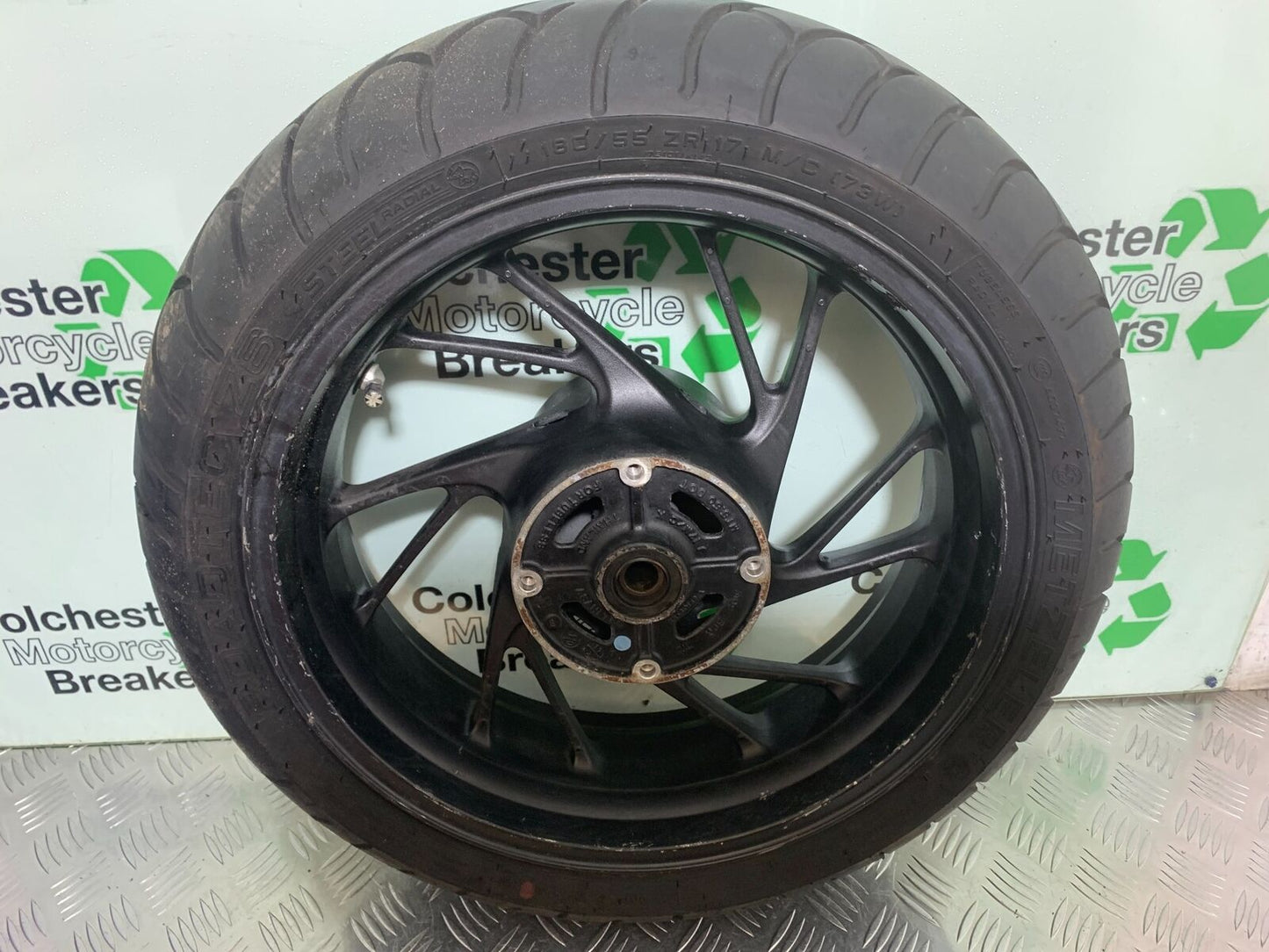 HONDA CBR650 F CBR 650F REAR WHEEL (GOOD TYRE) YEAR 2014-2017  (STOCK 998)