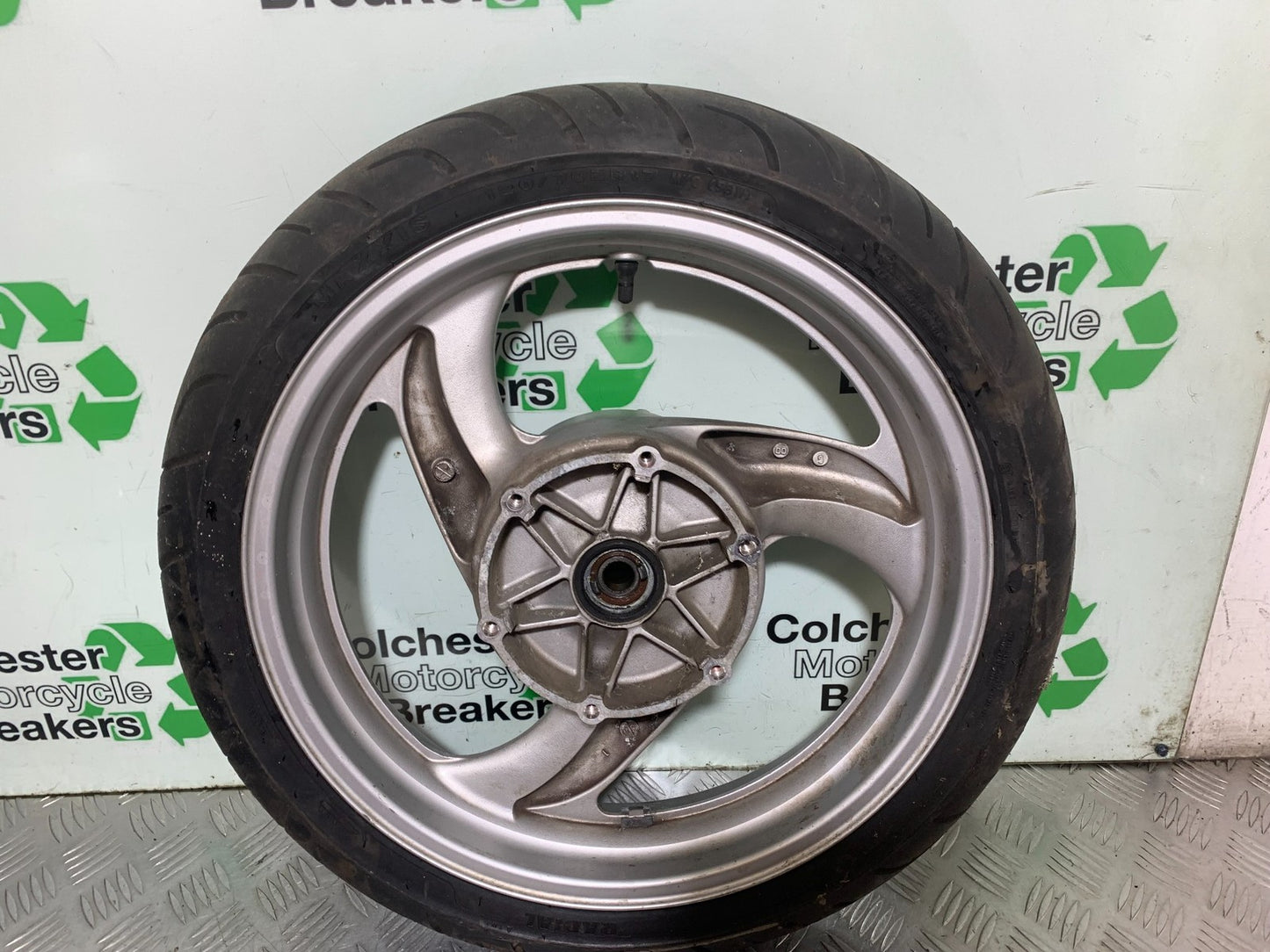 HONDA NT650 V DEAUVILLE FRONT WHEEL (GOOD TYRE)  YEAR 1998-01(CMB1320)