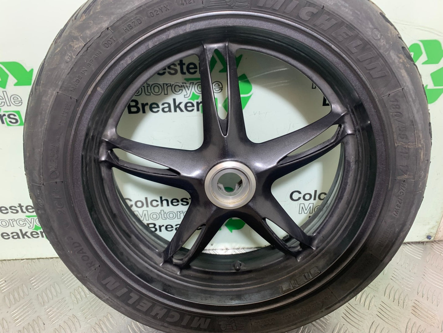 TRIUMPH 1050 SPRINT GT REAR WHEEL (GOOD TYRE)  YEAR 2010-2016 (CMB1250)