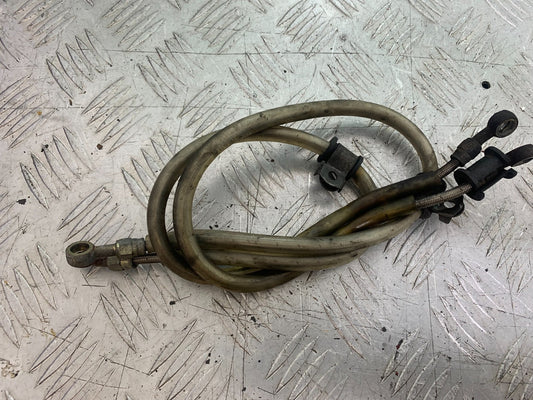 YAMAHA YZF1000 THUNDERACE BRAIDED FRONT BRAKE LINES YEAR 1997-2000 (CMB1204)