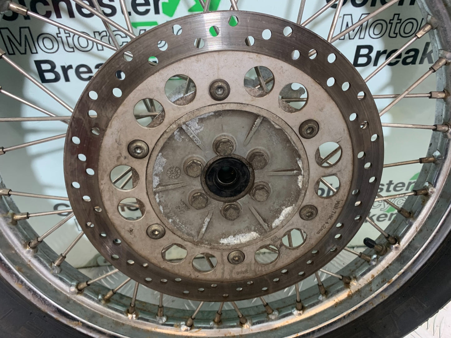 ROYAL ENFIELD BULLET 500 EFI FRONT WHEEL AND DISC  YEAR 2016 (CMB1153)