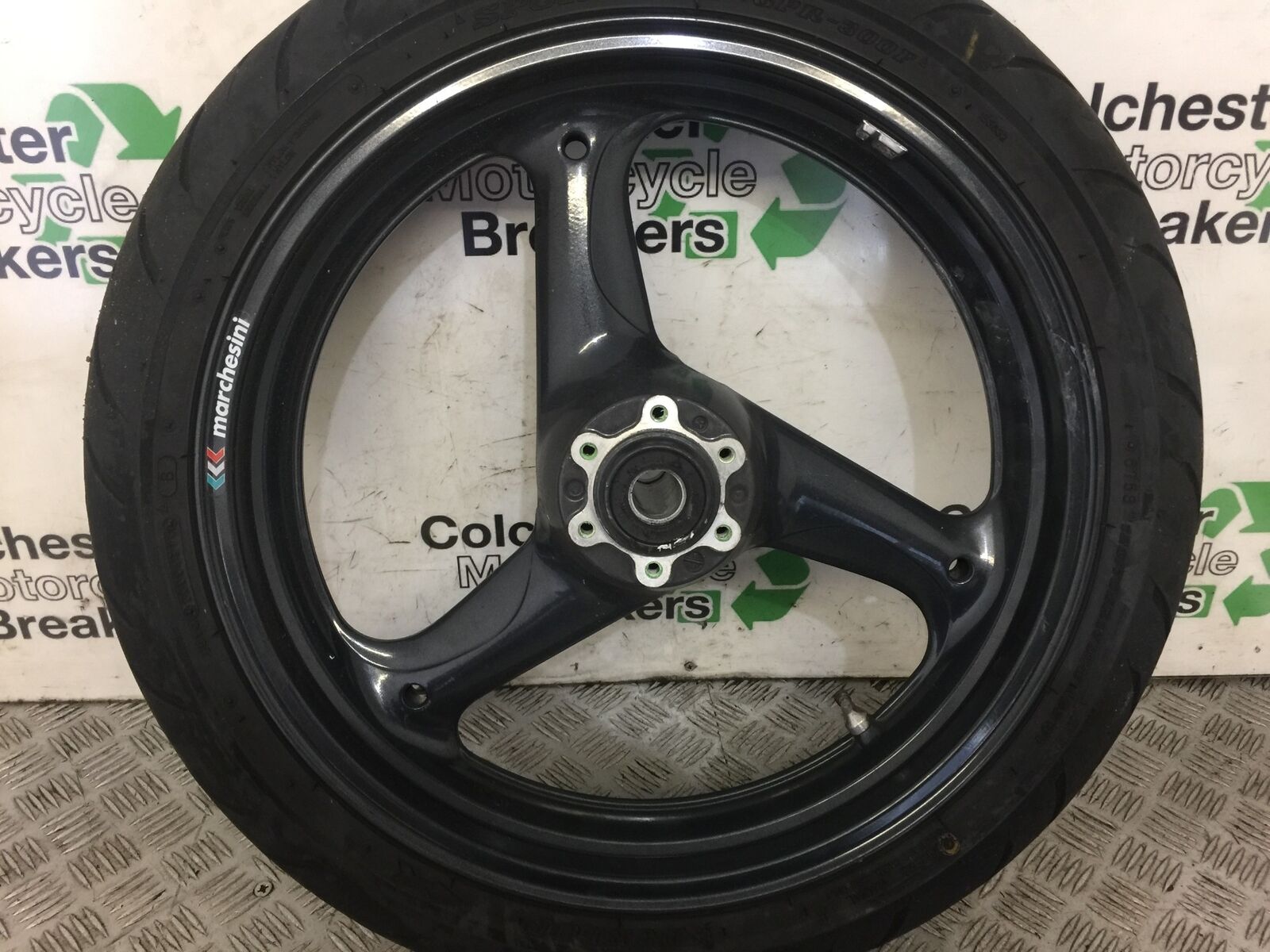 MOTO GUZZI SPORT 4V FRONT WHEEL (GOOD TYRE) YEAR 2009 (STOCK 469)
