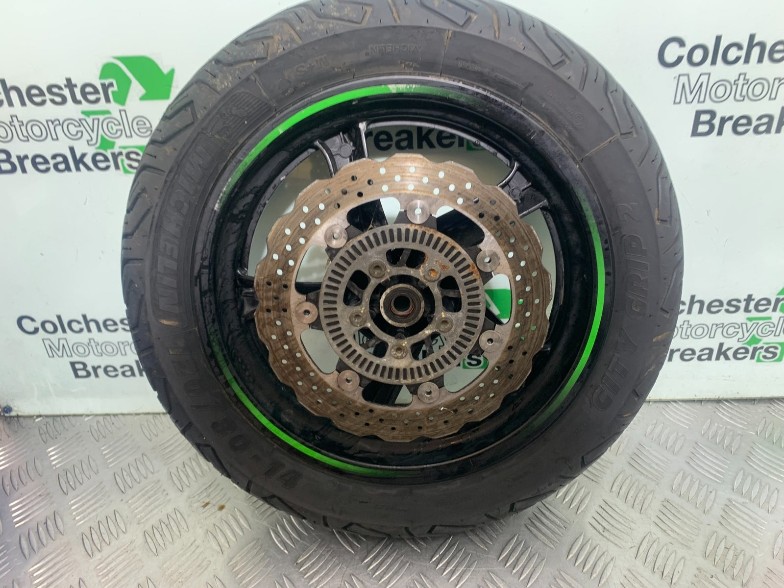 KAWASAKI J125 J125 FRONT WHEEL AND DISC (GOOD TYRE) YEAR 2016-2020 (CMB1158)