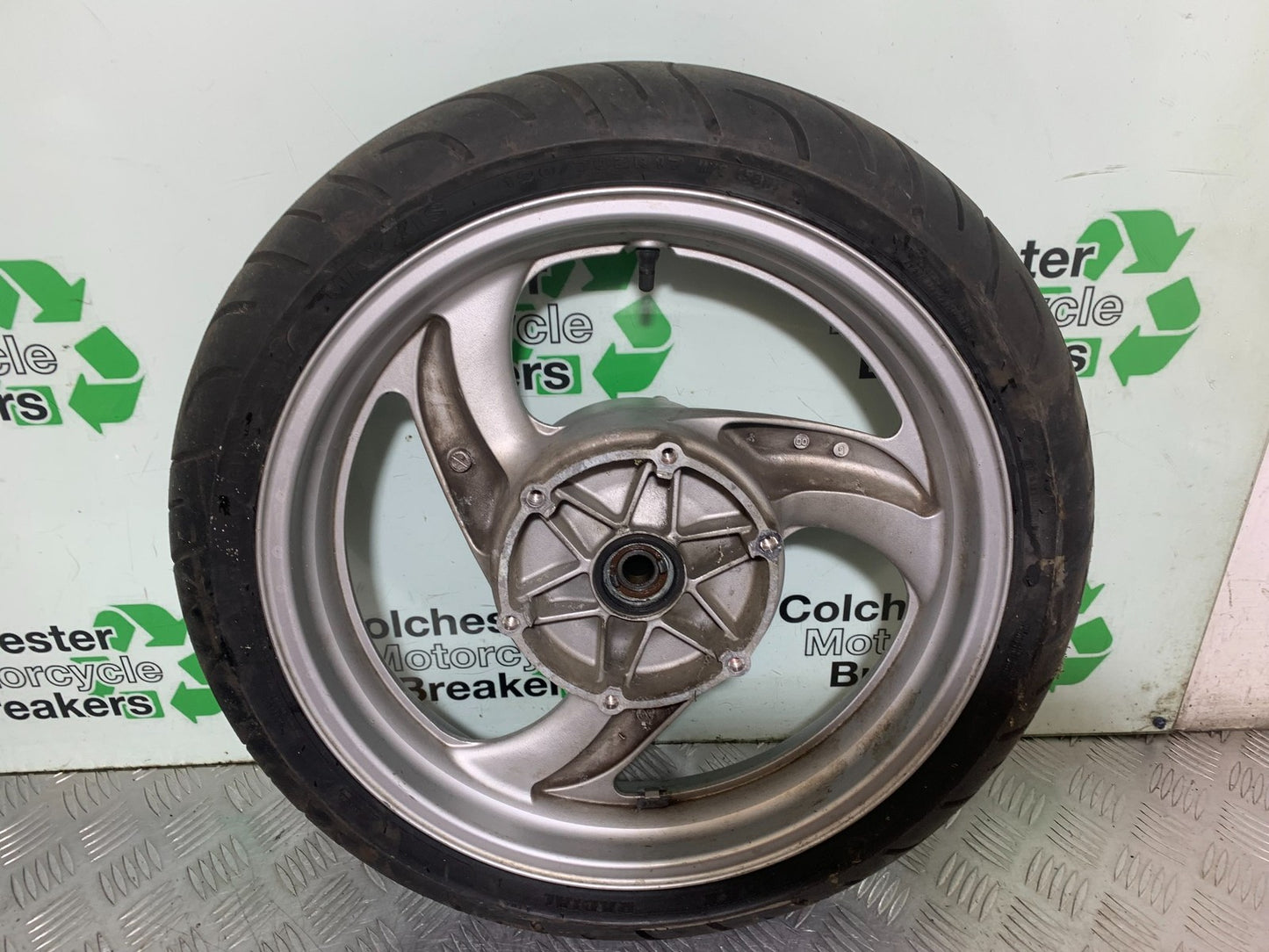 HONDA NT650 V DEAUVILLE FRONT WHEEL (GOOD TYRE)  YEAR 1998-01(CMB1320)