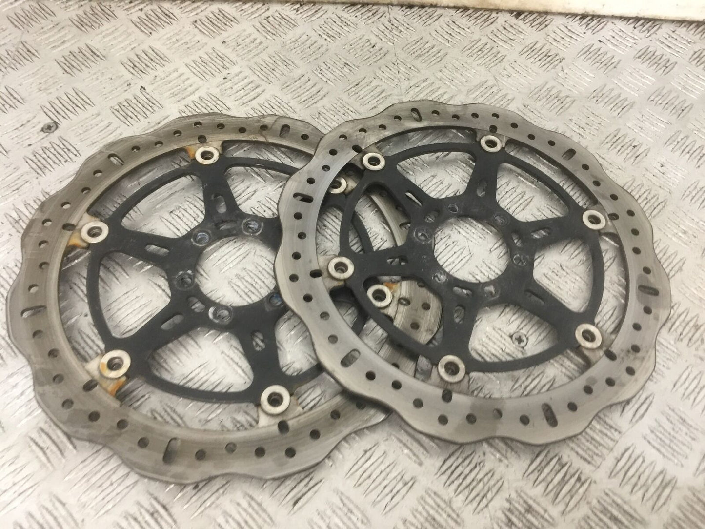 APRILIA DORSODURO 750 FACTORY FRONT BRAKE DISCS  YEAR 2011 (STOCK 908)