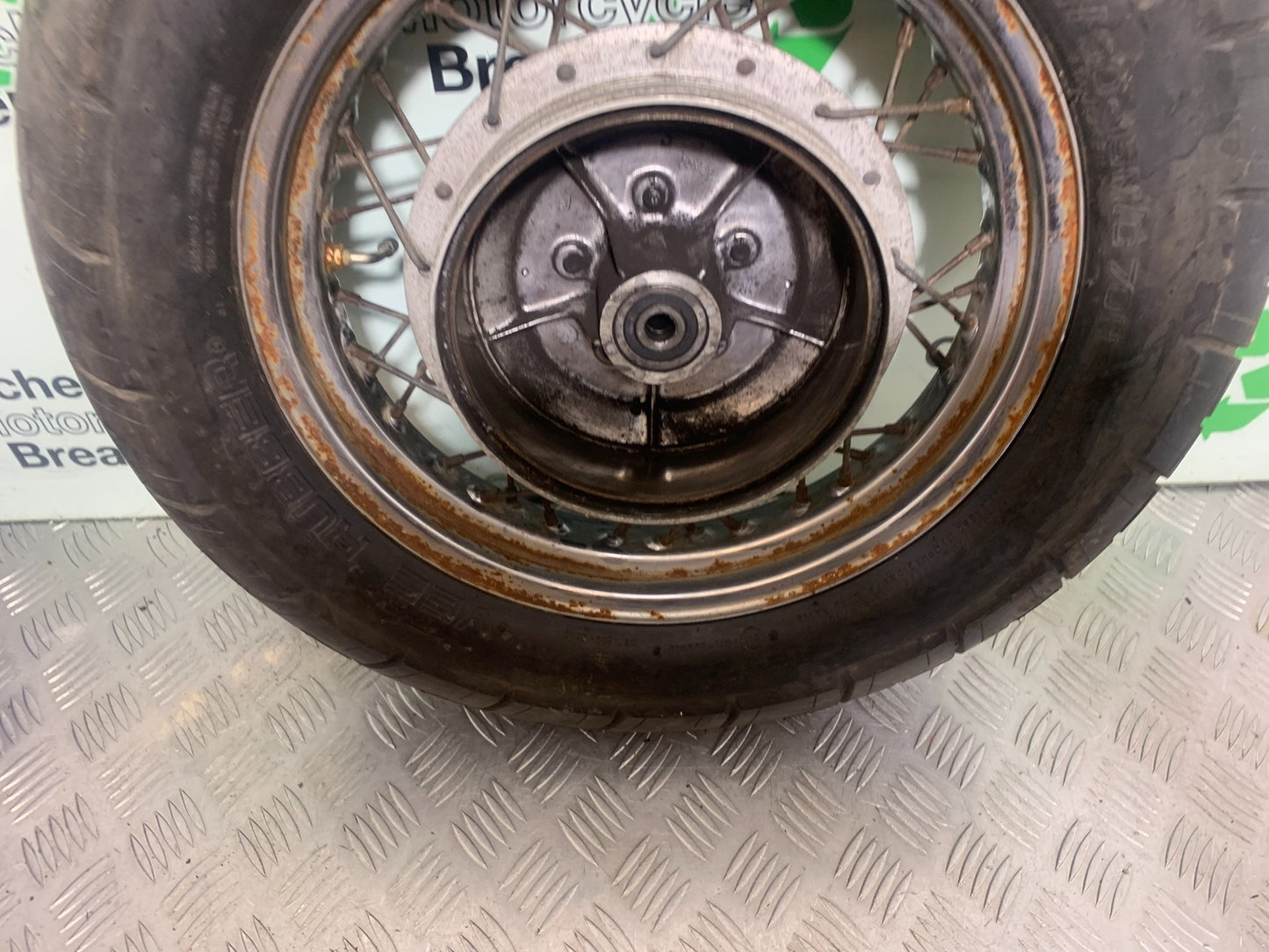 YAMAHA XV535 XV 535 VIRAGO REAR WHEEL (GOOD TYRE)   YEAR 1994-02 (CMB1162)