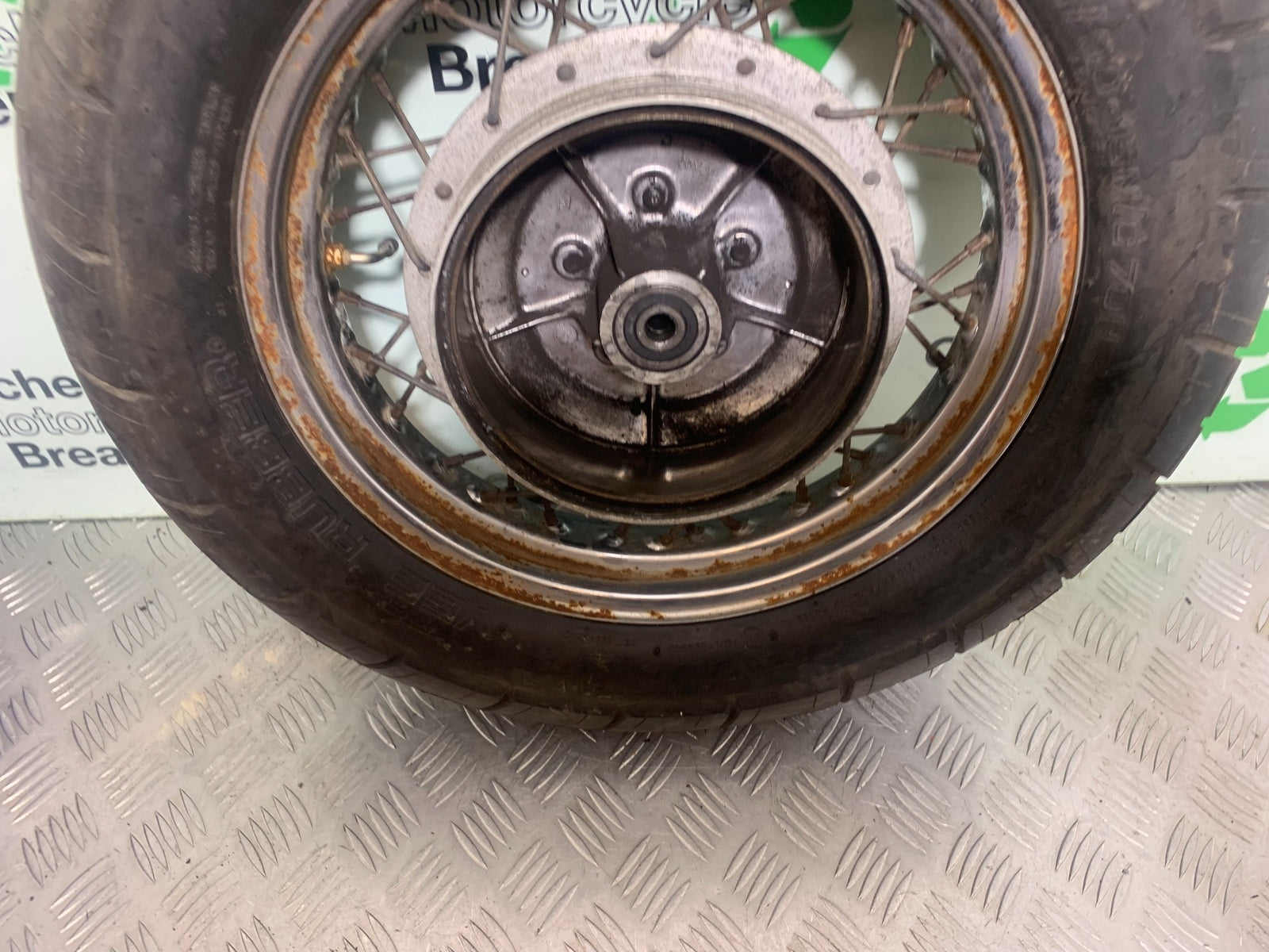 YAMAHA XV535 XV 535 VIRAGO REAR WHEEL (GOOD TYRE)   YEAR 1994-02 (CMB1162)