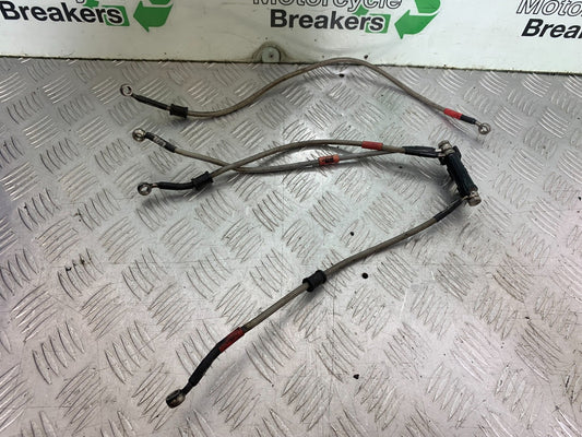 YAMAHA FZS1000 FAZER FRONT AND REAR BRAIDED LINES   YEAR 2001-05 (CMB1275)