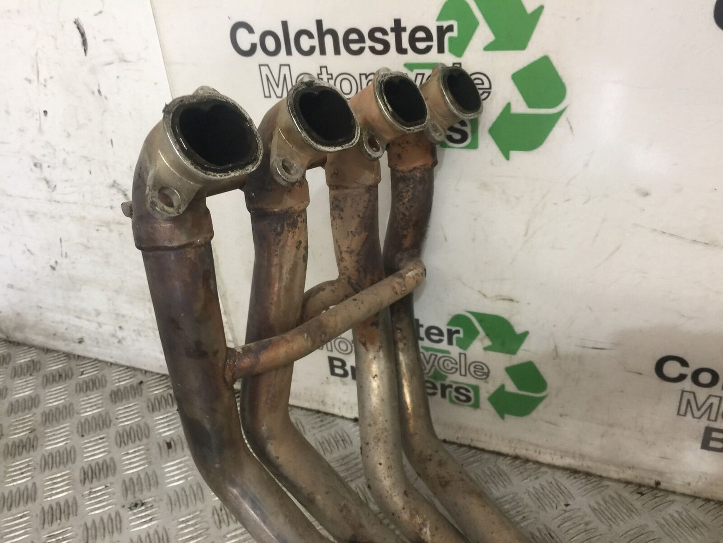TRIUMPH 600 SPEED FOUR EXHAUST DOWNPIPES   YEAR 2002  (STOCK 756)