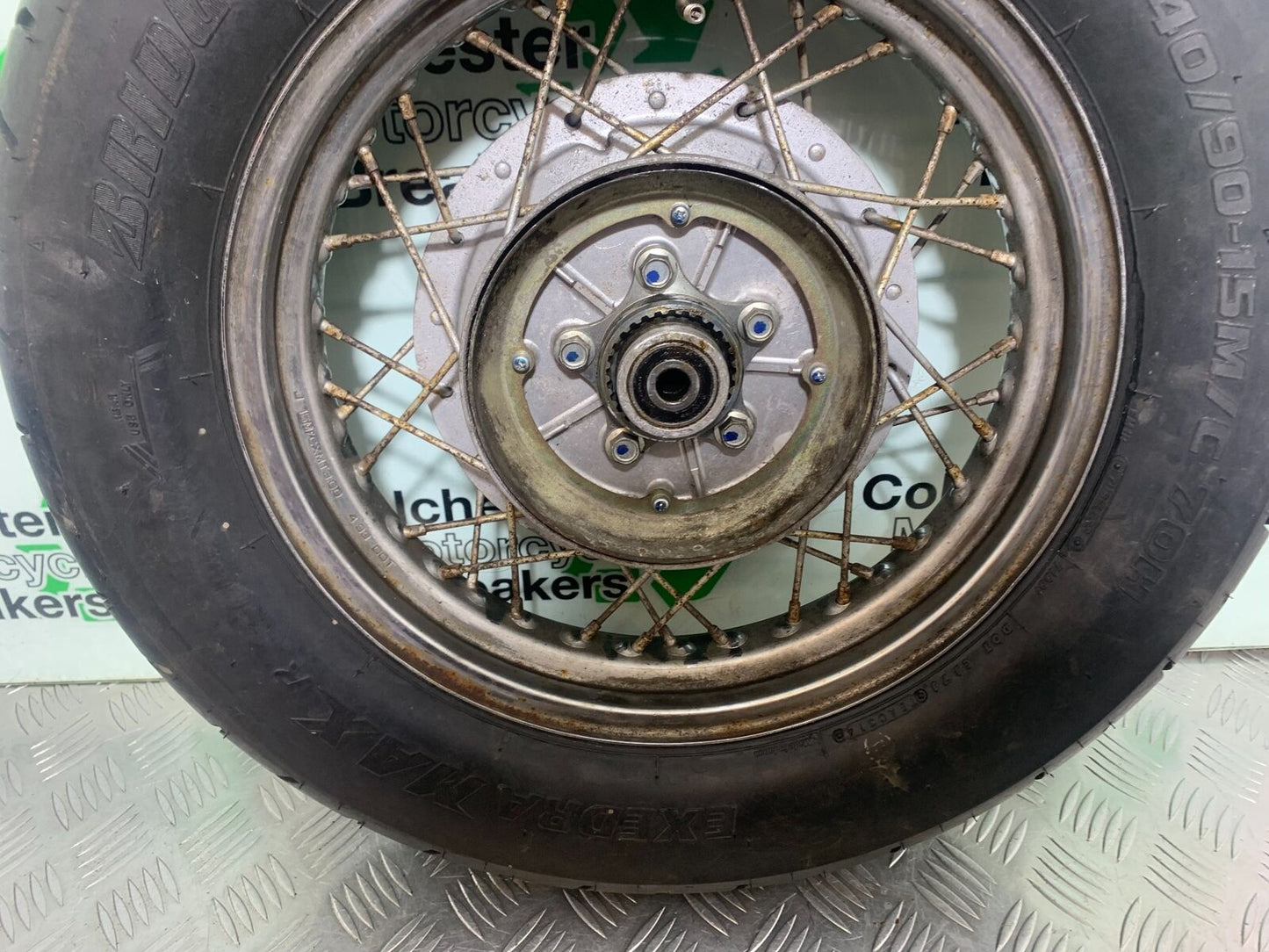 YAMAHA XV535 XV 535 VIRAGO REAR WHEEL (GOOD TYRE)  YEAR 1994-02 (CMB1044)
